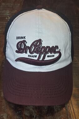 Drink Dr. Pepper Trade Mark Mesh Trucker Hat Snapback